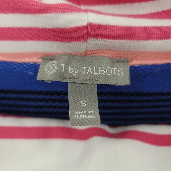 T by Talbots Striped Funnel Neck Sweatshirt SM - Picture 10 of 11